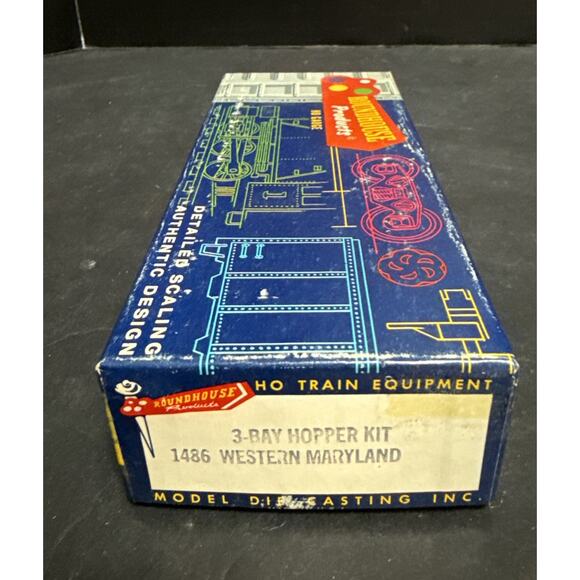 Roundhouse Products HO Gauge 3-Bay Hopper Kit 1486 Western Maryland Unassembled - Picture 3 of 3